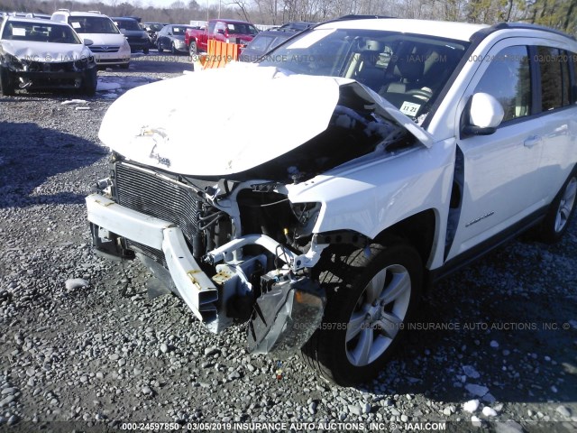 1C4NJDEB5HD176227 - 2017 JEEP COMPASS LATITUDE WHITE photo 6