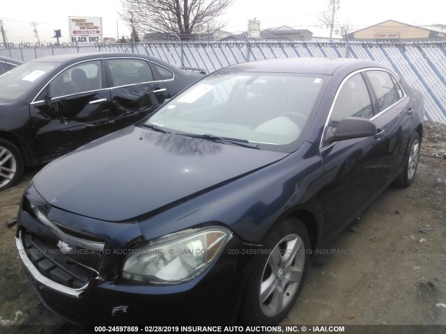1G1ZA5E04AF158648 - 2010 CHEVROLET MALIBU LS Dark Blue photo 2