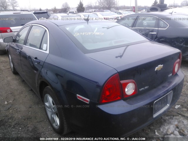 1G1ZA5E04AF158648 - 2010 CHEVROLET MALIBU LS Dark Blue photo 3