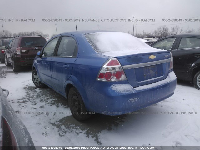 KL1TD5DE8AB124177 - 2010 CHEVROLET AVEO LS/LT BLUE photo 3