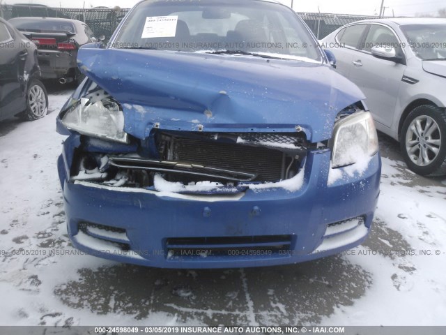 KL1TD5DE8AB124177 - 2010 CHEVROLET AVEO LS/LT Mavi foto 6