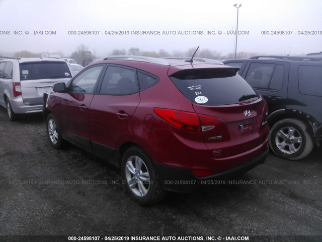 KM8JU3AC6BU213254 - 2011 HYUNDAI TUCSON GLS/LIMITED 红色 照片 3