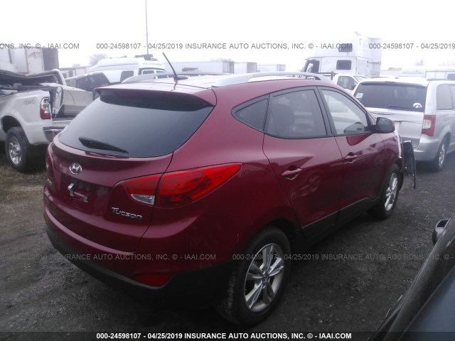 KM8JU3AC6BU213254 - 2011 HYUNDAI TUCSON GLS/LIMITED 红色 照片 4