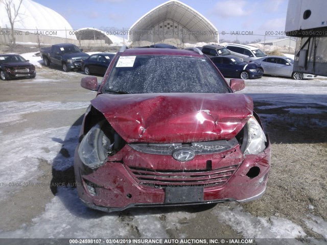 KM8JU3AC6BU213254 - 2011 HYUNDAI TUCSON GLS/LIMITED 红色 照片 6