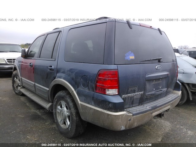 1FMFU17L83LC56907 - 2003 FORD EXPEDITION EDDIE BAUER BLUE photo 3