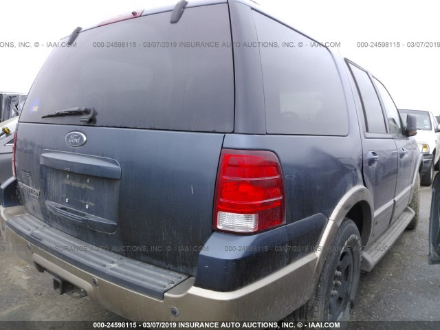 1FMFU17L83LC56907 - 2003 FORD EXPEDITION EDDIE BAUER BLUE photo 4