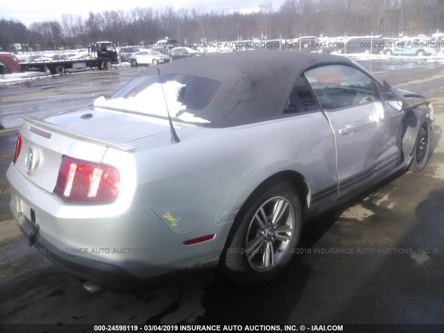 1ZVBP8EM2B5111280 - 2011 FORD MUSTANG SILVER photo 4