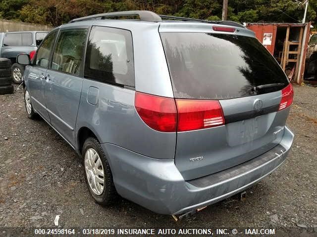 5TDZA23C05S242250 - 2005 TOYOTA SIENNA CE/LE BLUE photo 3