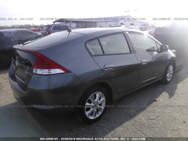 JHMZE2H76BS010561 - 2011 HONDA INSIGHT EX GRAY photo 4