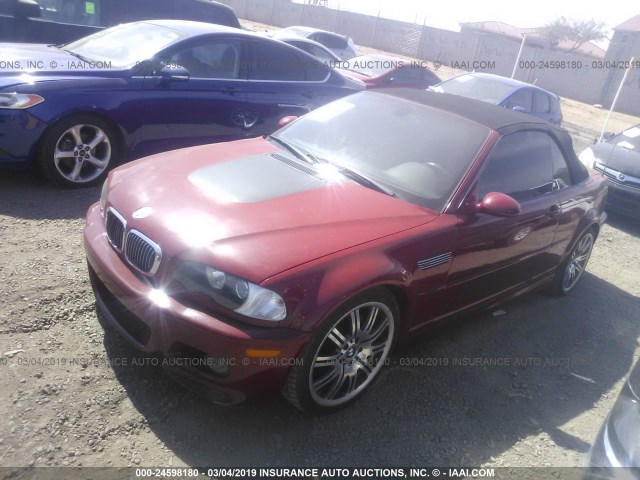 WBSBR93463PK01018 - 2003 BMW M3 RED photo 2