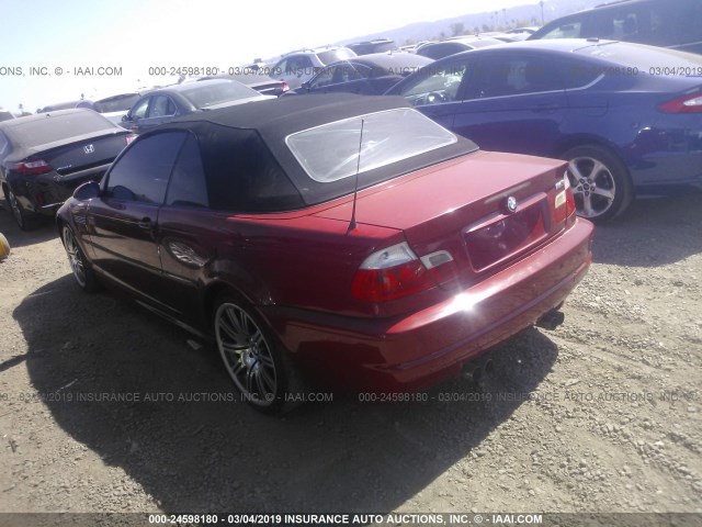 WBSBR93463PK01018 - 2003 BMW M3 RED photo 3