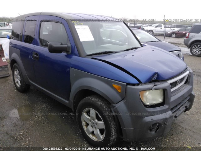 5J6YH18544L011017 - 2004 HONDA ELEMENT EX BLUE photo 1