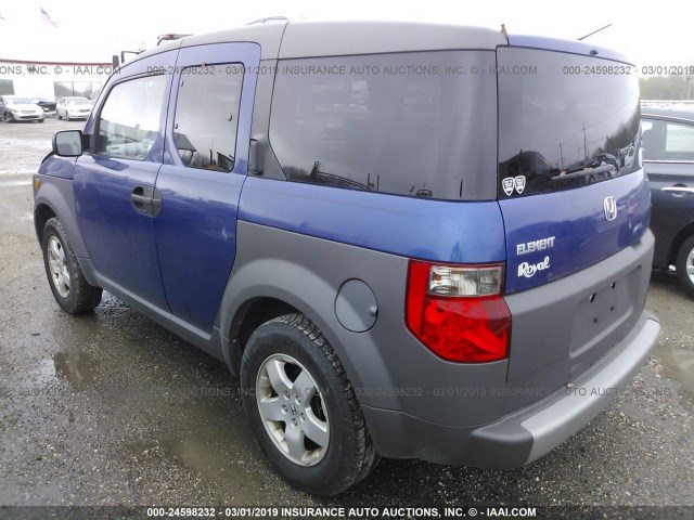 5J6YH18544L011017 - 2004 HONDA ELEMENT EX BLUE photo 3