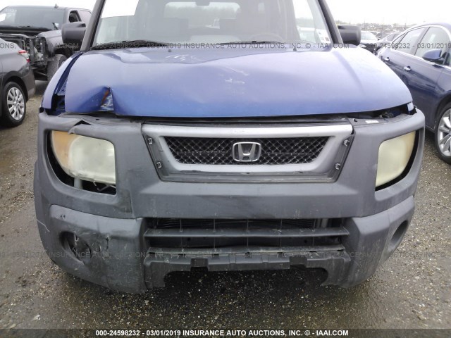 5J6YH18544L011017 - 2004 HONDA ELEMENT EX BLUE photo 6