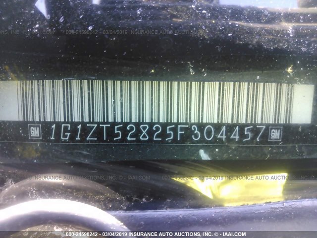 1G1ZT52825F304457 - 2005 CHEVROLET MALIBU LS GRAY photo 9