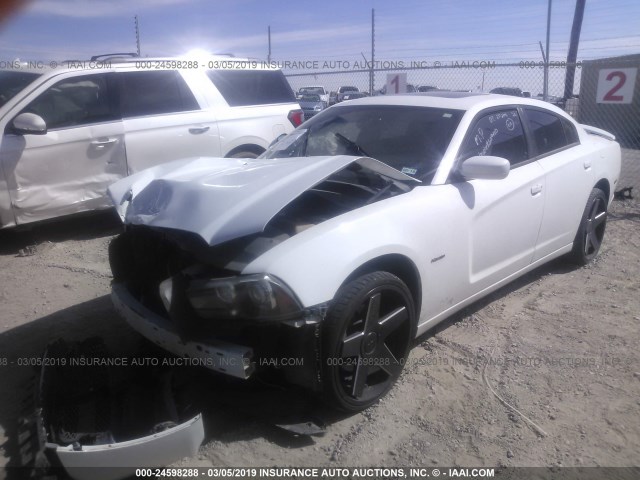 2C3CDXDT4CH188041 - 2012 DODGE CHARGER R/T WHITE photo 2