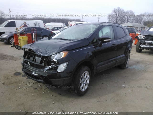 MAJ3P1TE3JC190453 - 2018 FORD ECOSPORT SE BLACK photo 2