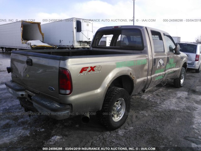 1FTNW21P74EB35867 - 2004 FORD F250 SUPER DUTY BROWN photo 4