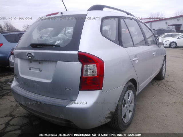 KNAFG528997269007 - 2009 KIA RONDO LX/EX GRAY photo 4