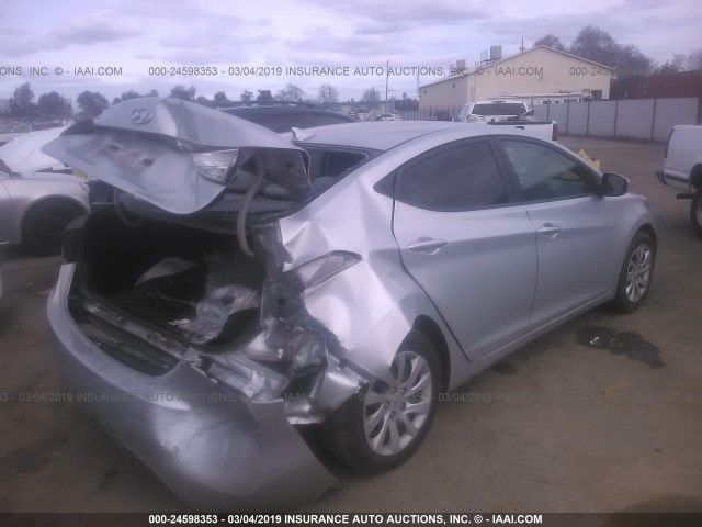 5NPDH4AE1BH043375 - 2011 HYUNDAI ELANTRA GLS/LIMITED SILVER photo 4