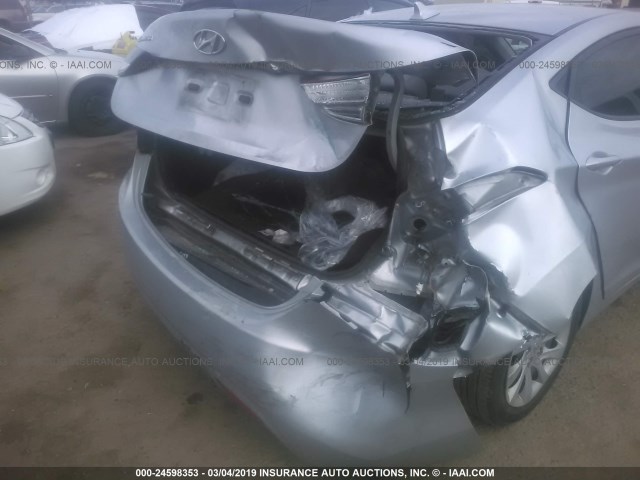 5NPDH4AE1BH043375 - 2011 HYUNDAI ELANTRA GLS/LIMITED SILVER photo 6