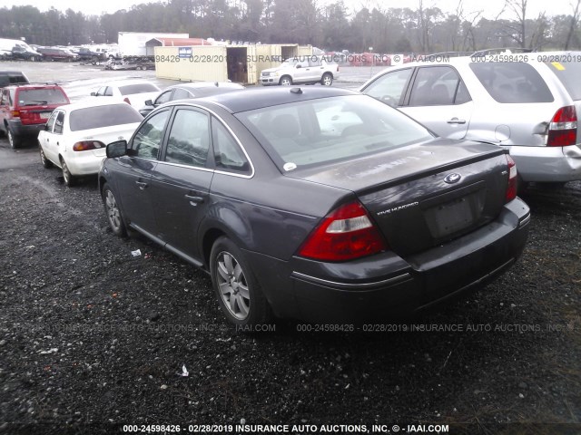 1FAHP24197G144229 - 2007 FORD FIVE HUNDRED SEL GRAY photo 3