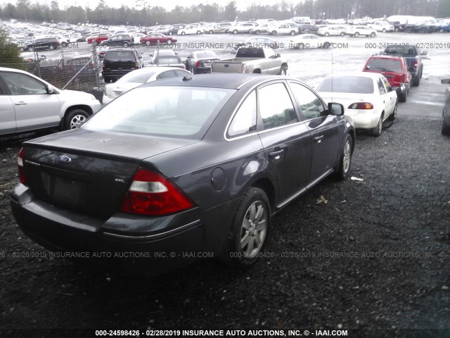 1FAHP24197G144229 - 2007 FORD FIVE HUNDRED SEL GRAY photo 4