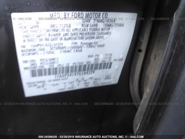 1FAHP24197G144229 - 2007 FORD FIVE HUNDRED SEL GRAY photo 9