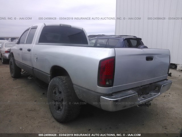 3D7KU28603G706148 - 2003 DODGE RAM 2500 ST/SLT SILVER photo 3