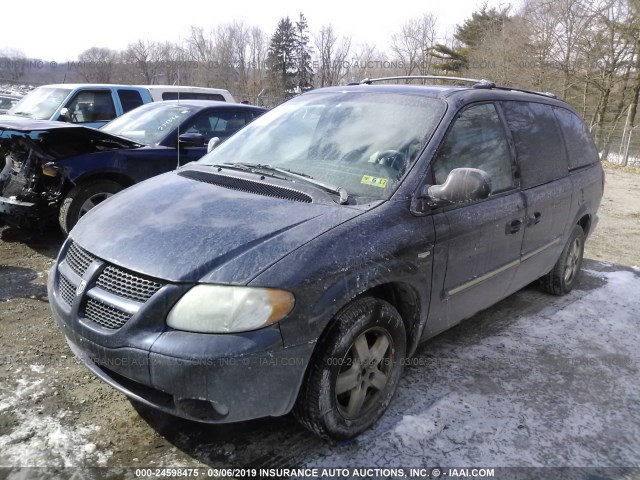 2D4GP44L24R516770 - 2004 DODGE GRAND CARAVAN SXT BLUE photo 2