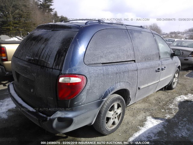 2D4GP44L24R516770 - 2004 DODGE GRAND CARAVAN SXT BLUE photo 4