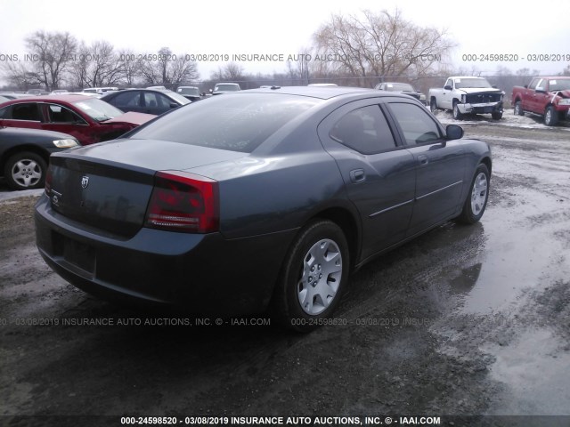 2B3KA43G97H863344 - 2007 DODGE CHARGER SE/SXT BLUE photo 4