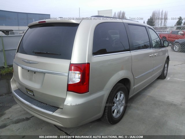 2C4RC1BG0CR375394 - 2012 CHRYSLER TOWN & COUNTRY TOURING Champagne photo 4