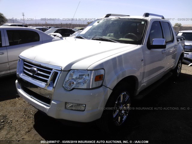 1FMEU53868UA48482 - 2008 FORD EXPLORER SPORT TR LIMITED WHITE photo 2