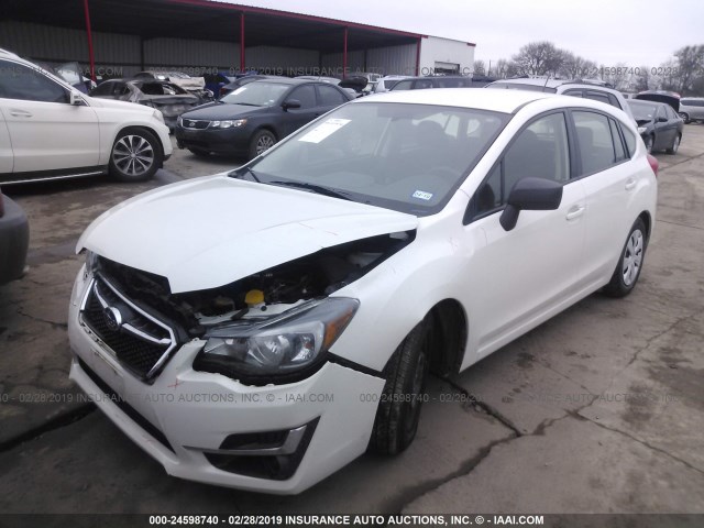 JF1GPAA66F8254380 - 2015 SUBARU IMPREZA WHITE photo 2