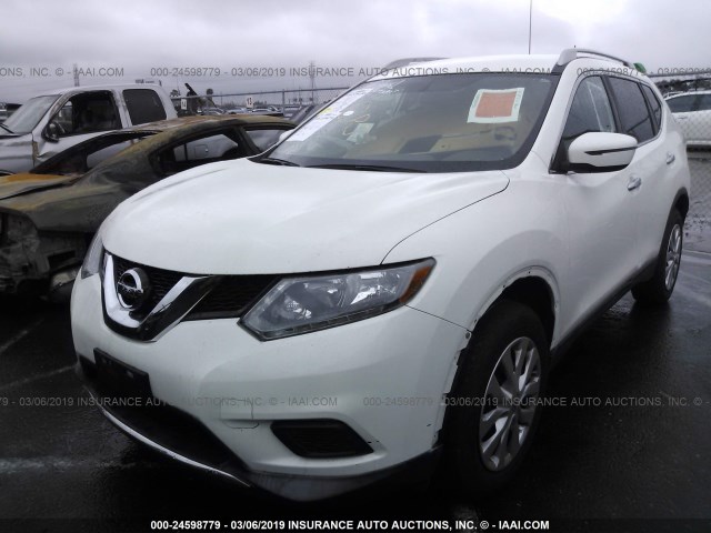 5N1AT2MN5GC799923 - 2016 NISSAN ROGUE S/SL/SV WHITE photo 2