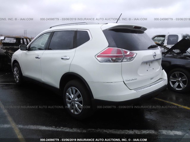 5N1AT2MN5GC799923 - 2016 NISSAN ROGUE S/SL/SV WHITE photo 3