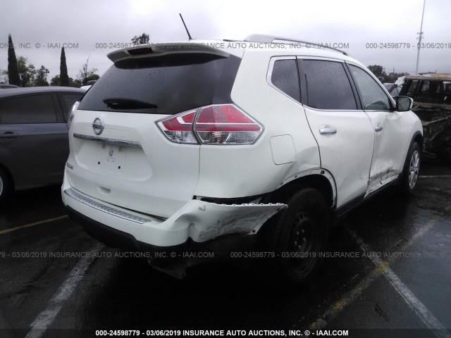 5N1AT2MN5GC799923 - 2016 NISSAN ROGUE S/SL/SV WHITE photo 4