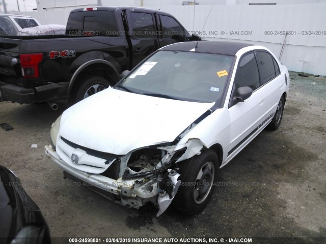 JHMES96644S022480 - 2004 HONDA CIVIC HYBRID WHITE photo 2