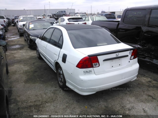 JHMES96644S022480 - 2004 HONDA CIVIC HYBRID WHITE photo 3