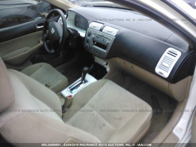 JHMES96644S022480 - 2004 HONDA CIVIC HYBRID WHITE photo 5