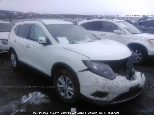 5N1AT2MM6GC835366 - 2016 NISSAN ROGUE S/SL/SV WHITE photo 1