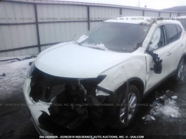 5N1AT2MM6GC835366 - 2016 NISSAN ROGUE S/SL/SV WHITE photo 2