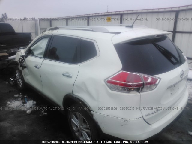 5N1AT2MM6GC835366 - 2016 NISSAN ROGUE S/SL/SV WHITE photo 3