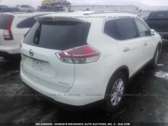 5N1AT2MM6GC835366 - 2016 NISSAN ROGUE S/SL/SV WHITE photo 4