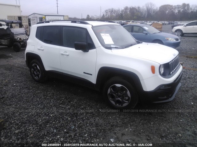 ZACCJAAB2HPG05336 - 2017 JEEP RENEGADE SPORT WHITE photo 1