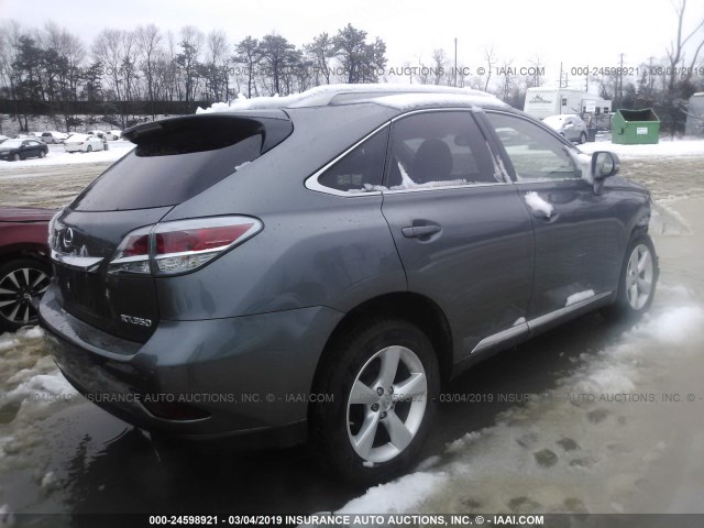 JTJBK1BA7E2039725 - 2014 LEXUS RX 350/BASE/F SPORT GRAY photo 4