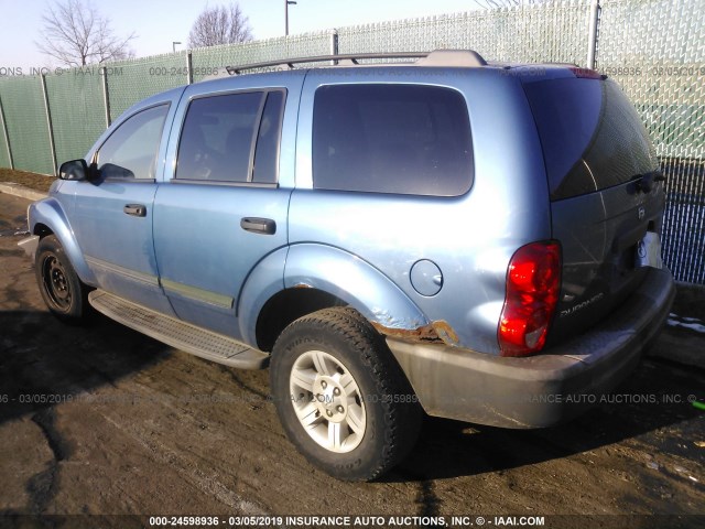 1D4HB38N54F235692 - 2004 DODGE DURANGO ST BLUE photo 3