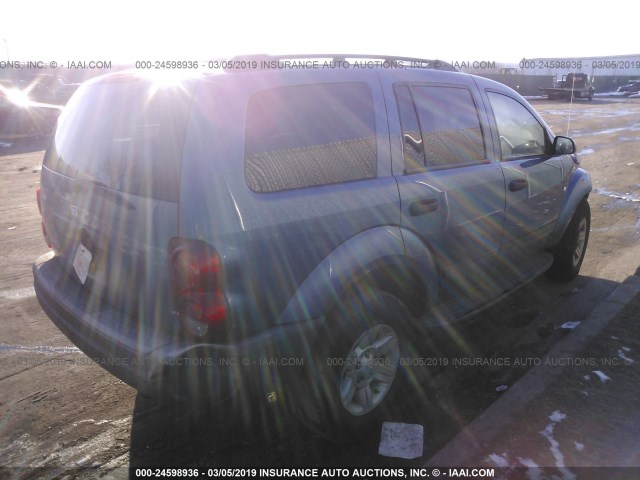 1D4HB38N54F235692 - 2004 DODGE DURANGO ST BLUE photo 4