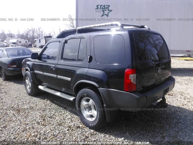 5N1ED28T62C507261 - 2002 NISSAN XTERRA XE/SE BLACK photo 3